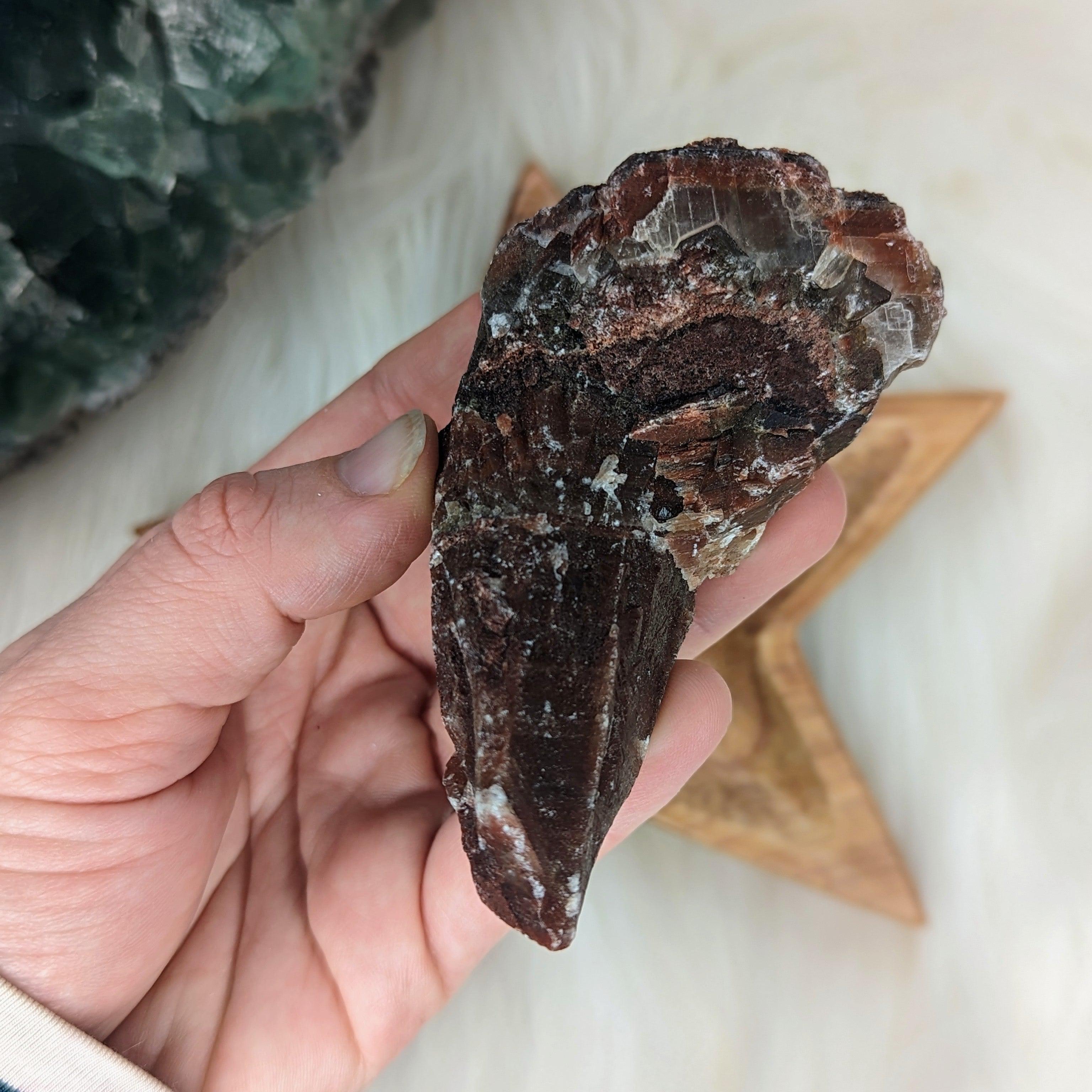 Red Calcite Chunky Specimen from Mexico~ Fun Shape - Earth Family Crystals