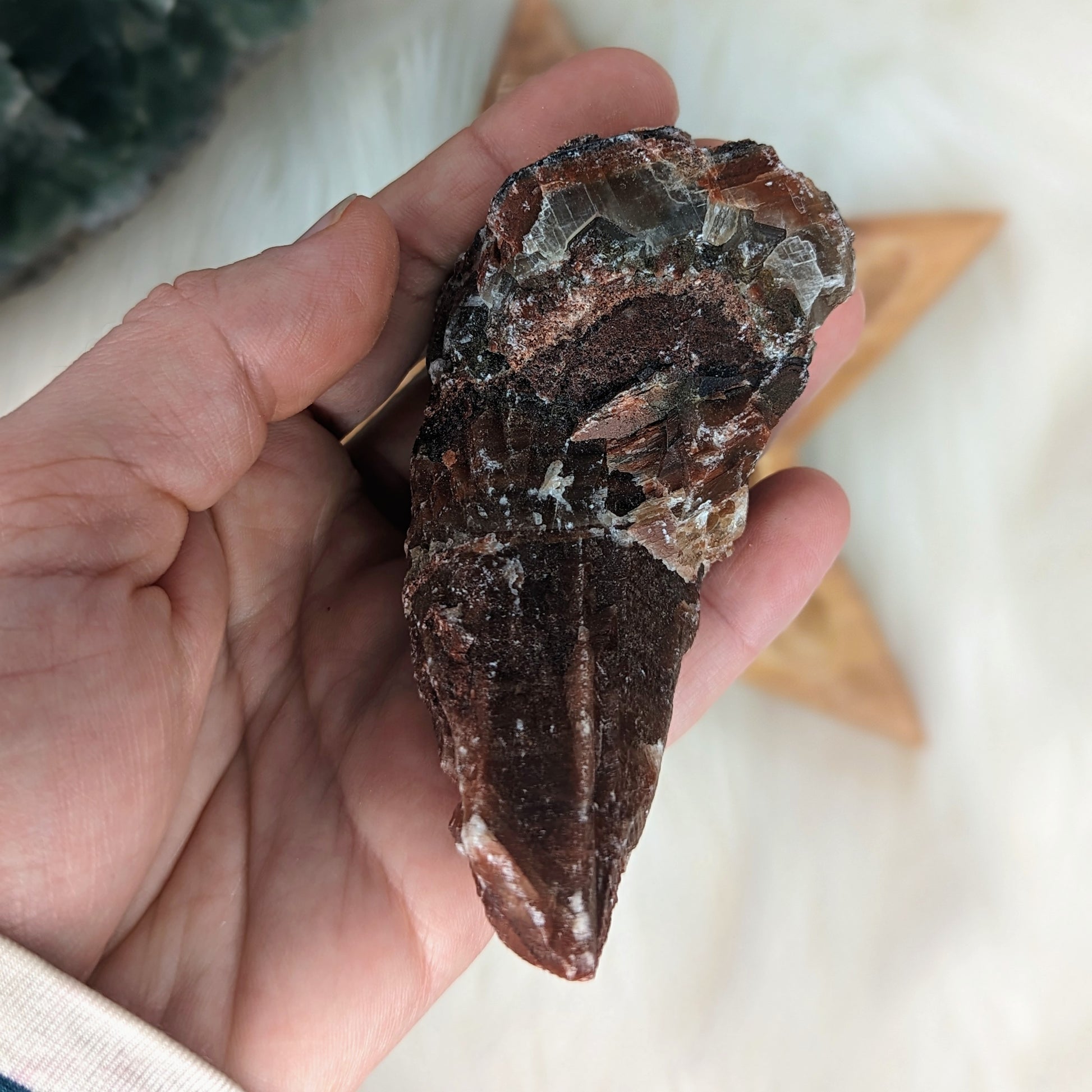 Red Calcite Chunky Specimen from Mexico~ Fun Shape - Earth Family Crystals