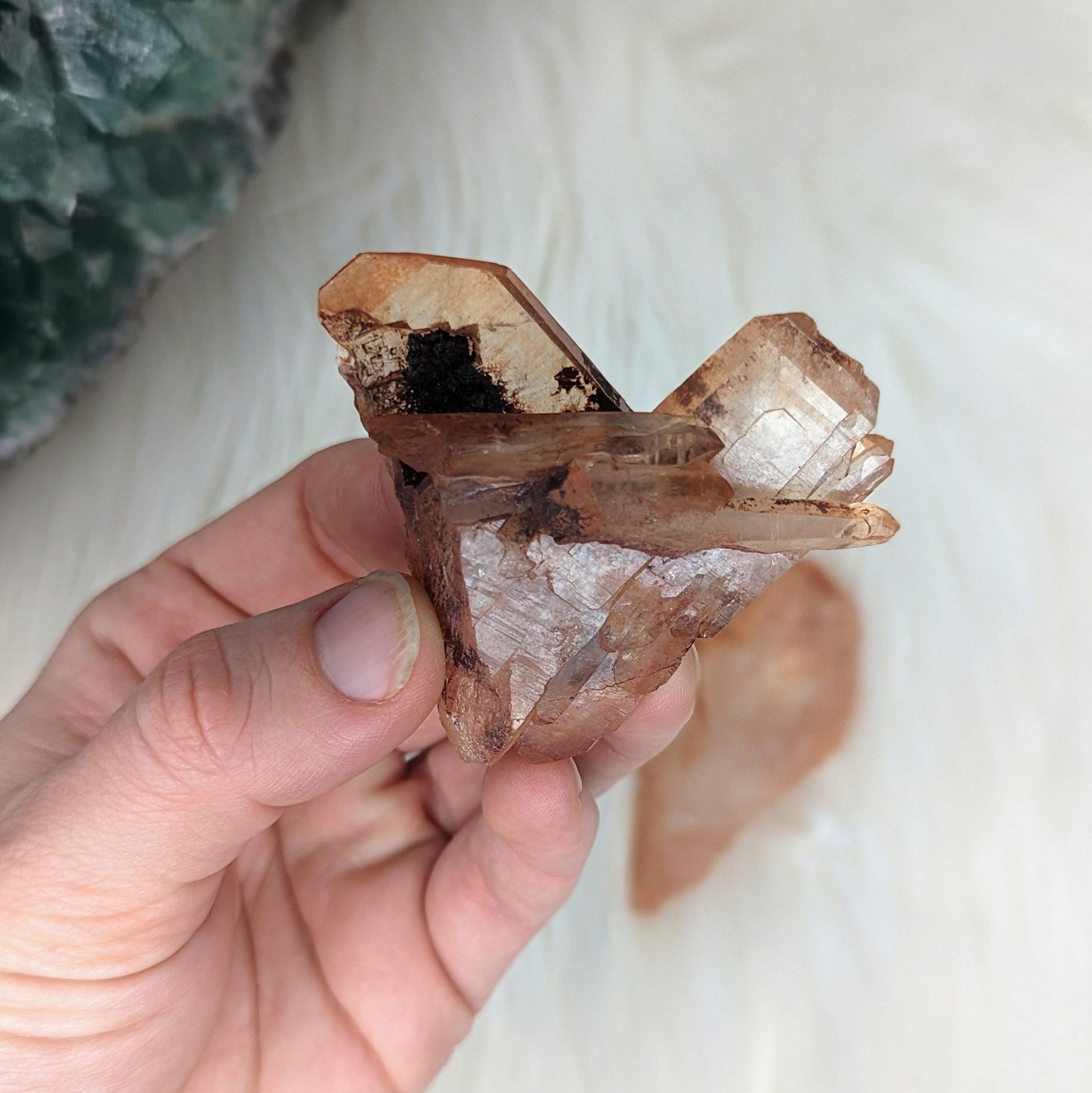Red Hematoid Quartz Specimen Points~ Unique set of 2 - Earth Family Crystals