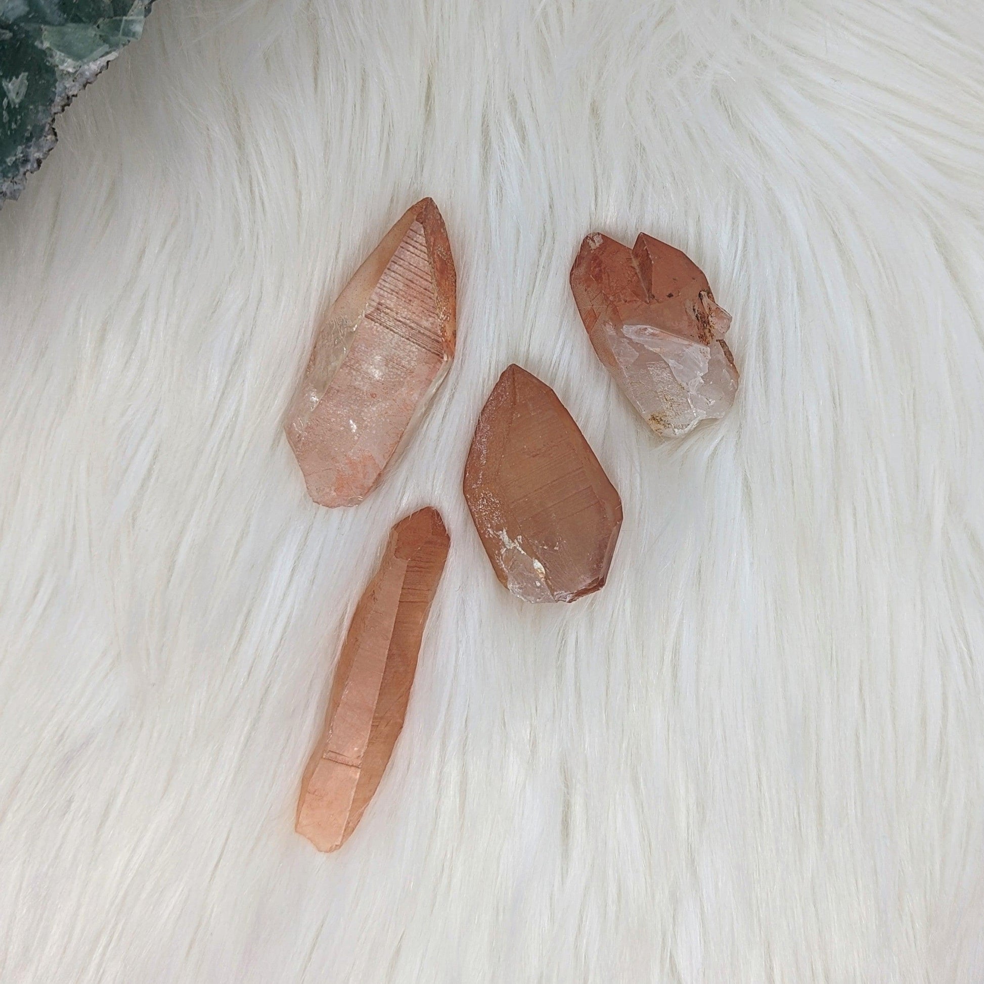 Red Hematoid Quartz Specimen Points~ Unique set of 2 - Earth Family Crystals