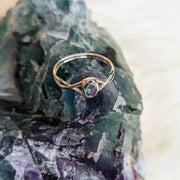 Mystic Topaz ~ Sterling Silver Twist Ring - Earth Family Crystals