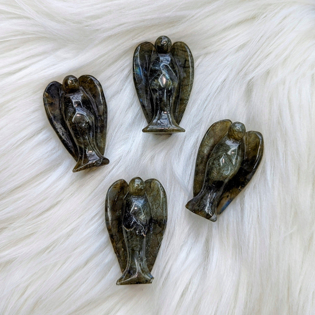 Labradorite Angel Carvings ~ Guardian Angel Energy - Earth Family Crystals