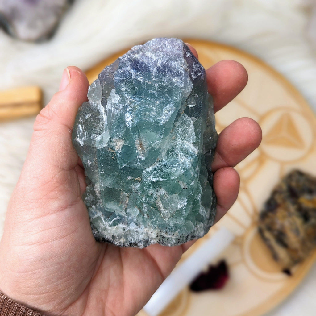 Top Grade Rough Rainbow Fluorite Specimen ~ Gorgeous Blue and Green Specimen from - Earth Family Crystals