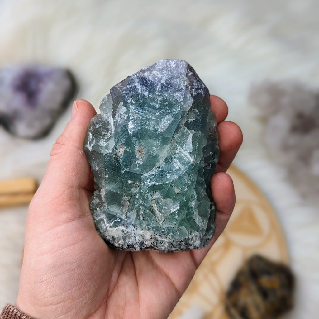 Top Grade Rough Rainbow Fluorite Specimen ~ Gorgeous Blue and Green Specimen from - Earth Family Crystals