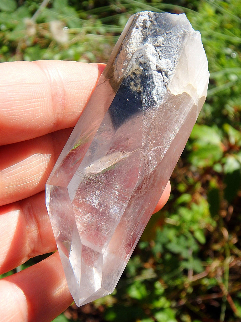 Extremely Beautiful Blue Phantom Quartz Point From Arkansas With Record Keepers - Earth Family Crystals