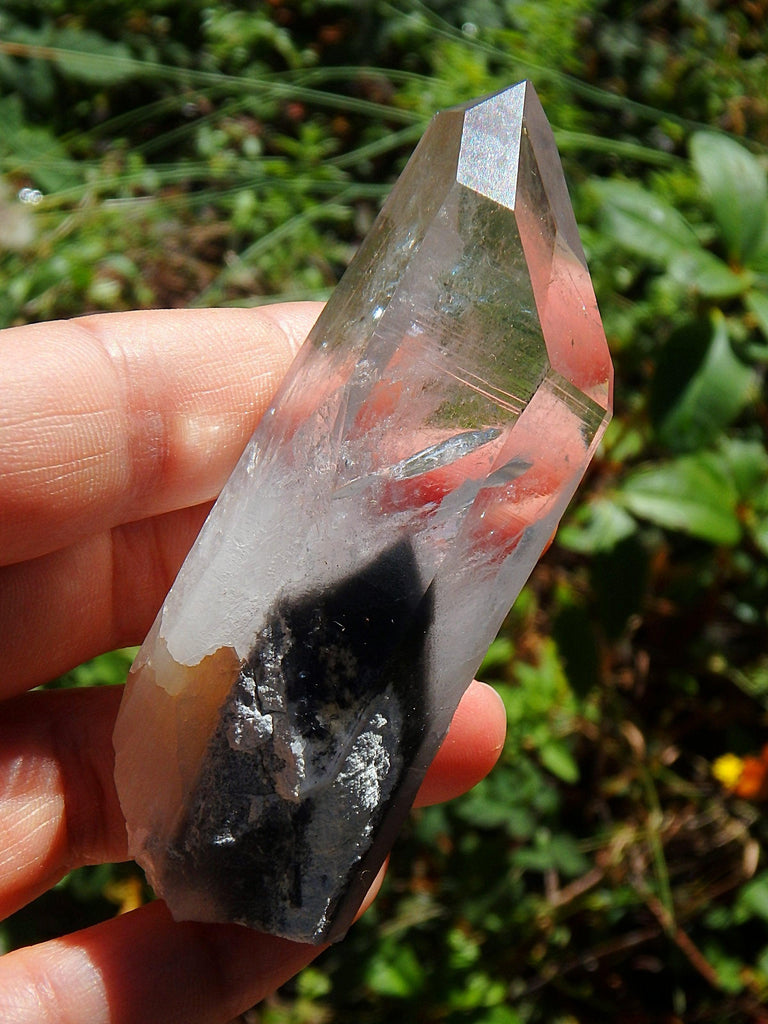 Extremely Beautiful Blue Phantom Quartz Point From Arkansas With Record Keepers - Earth Family Crystals