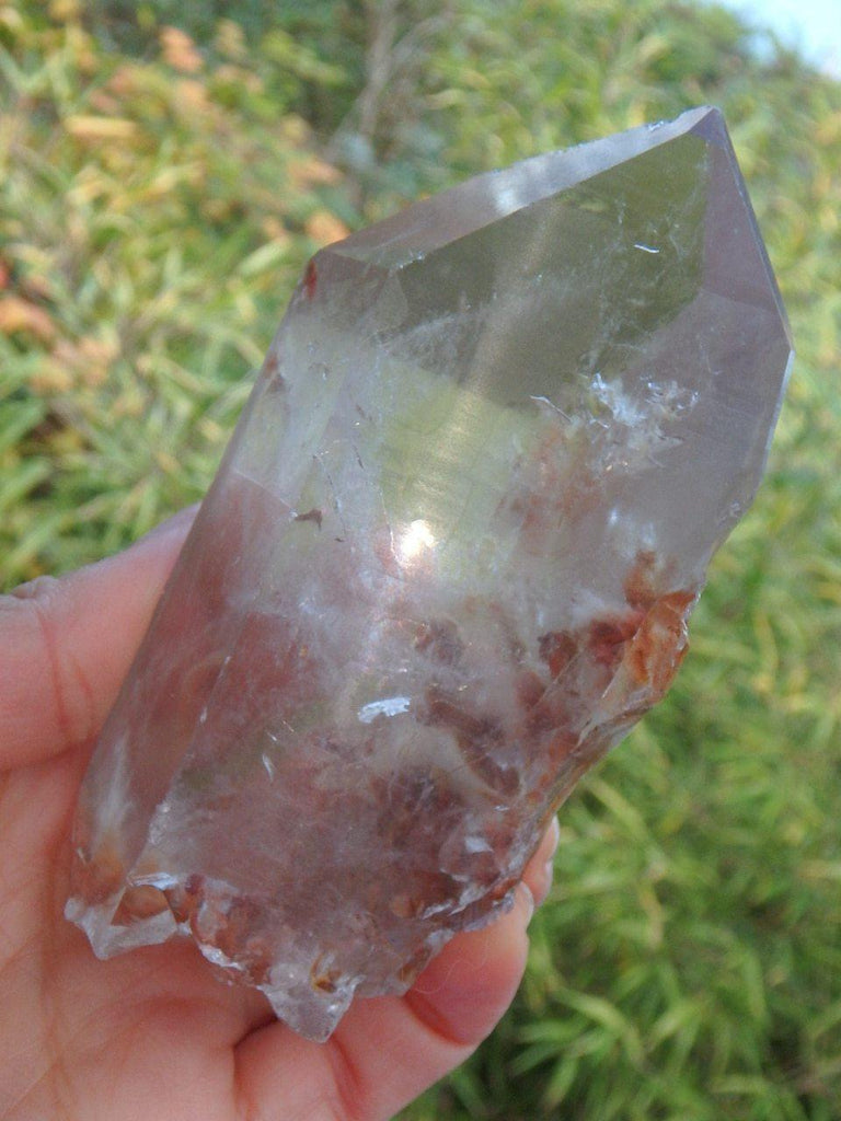 Chunky Angel Phantom Quartz Point From Brazil - Earth Family Crystals