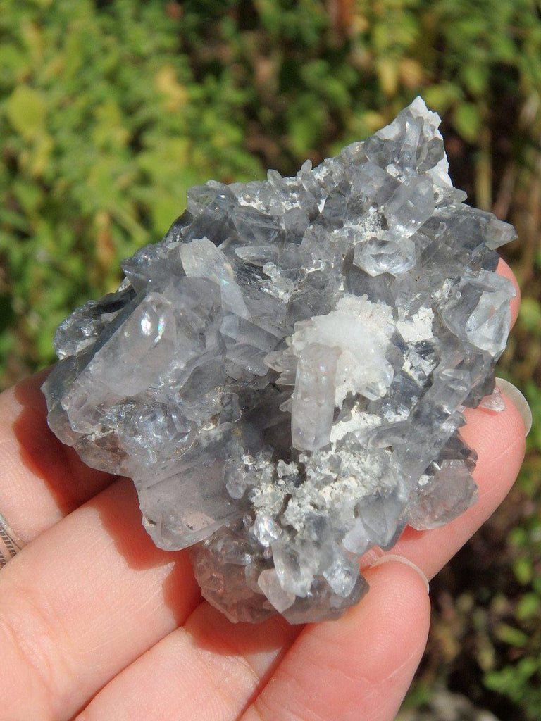 Arkansas Blue Phantom Quartz Cluster - Earth Family Crystals