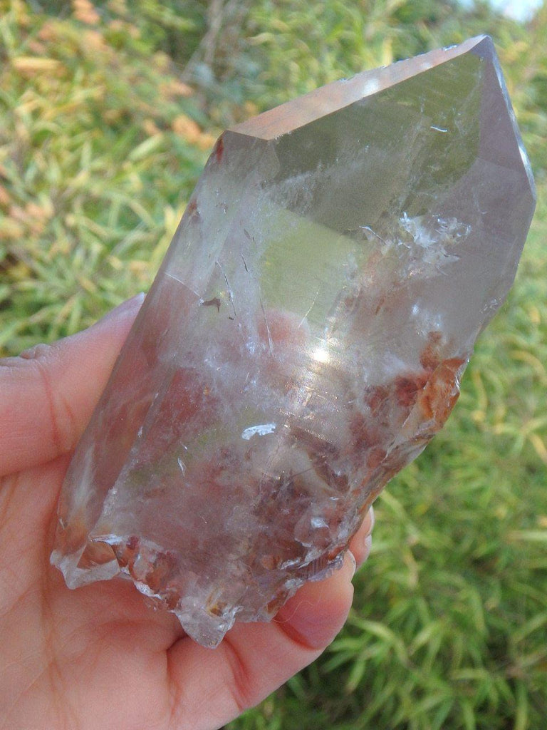 Chunky Angel Phantom Quartz Point From Brazil - Earth Family Crystals