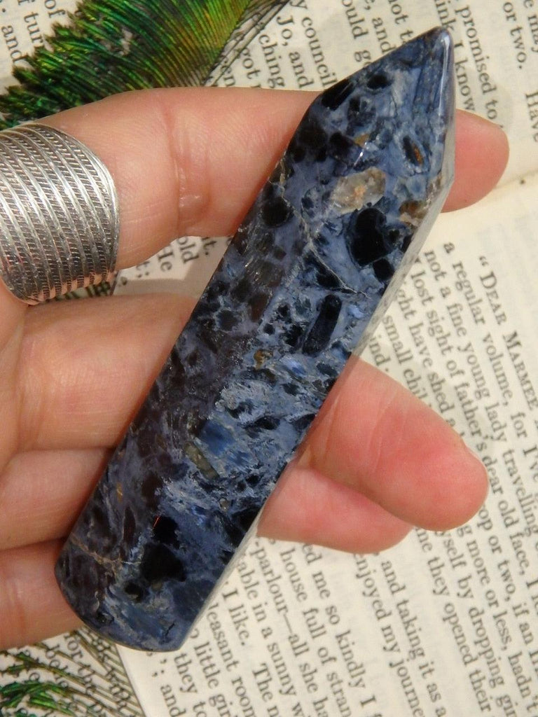 Lovely Dancing Blues Pietersite Gemstone Wand - Earth Family Crystals