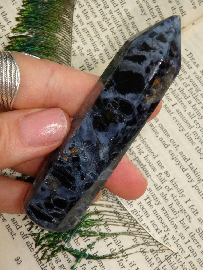 Lovely Dancing Blues Pietersite Gemstone Wand - Earth Family Crystals
