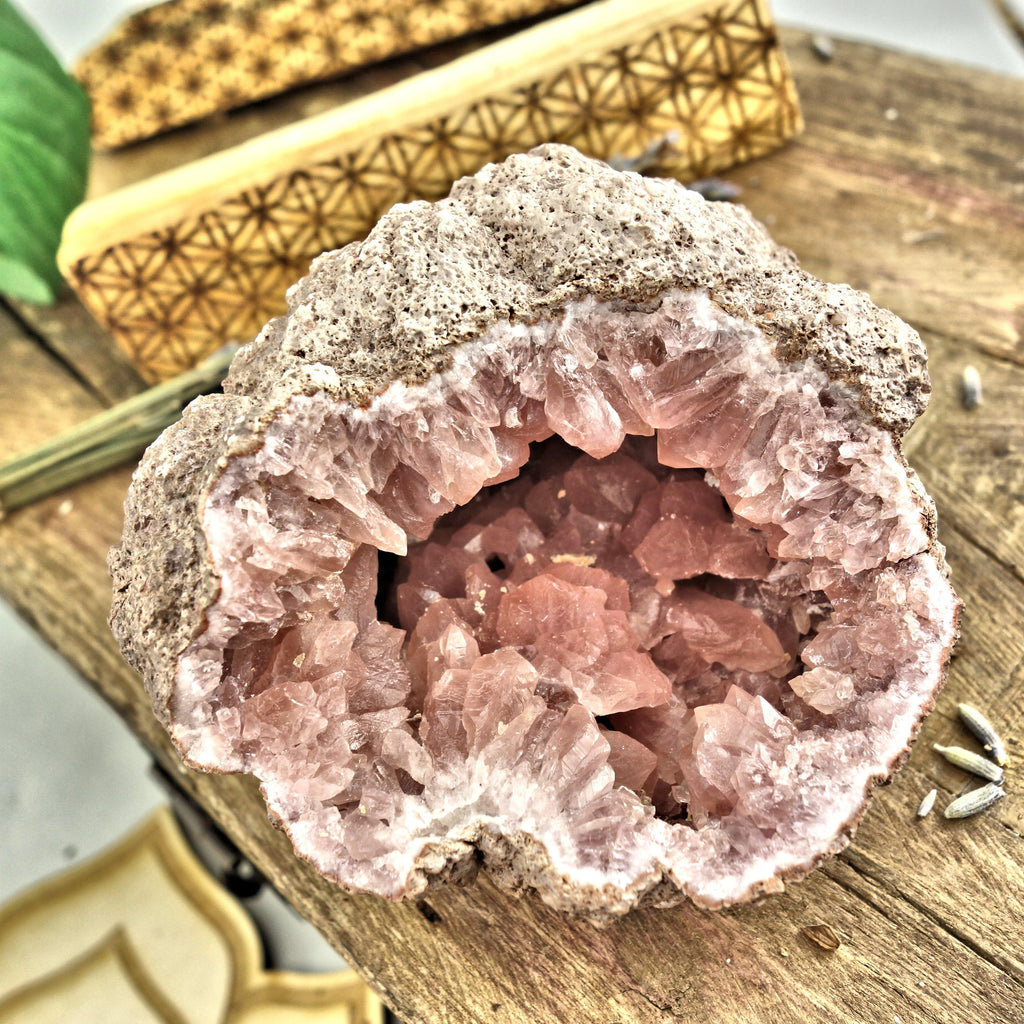 NEW FIND! Gorgeous Large Pink Amethyst Geode Cluster From Patagonia - Earth Family Crystals