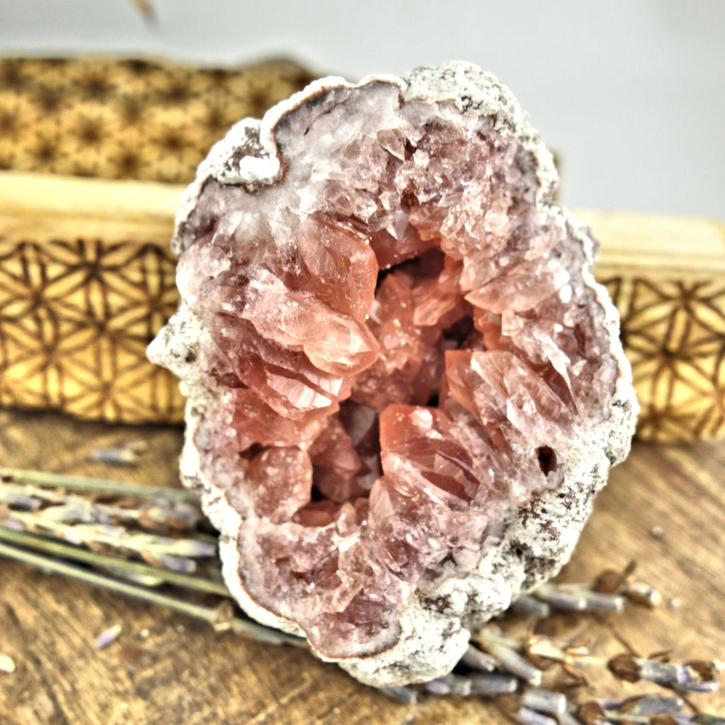 NEW FIND! Gorgeous Dark Pink Amethyst Druzy Cluster From Patagonia - Earth Family Crystals