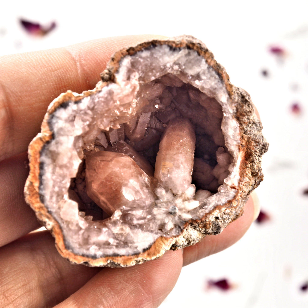 Pretty Pink Amethyst Geode Specimen From Patagonia #2 - Earth Family Crystals