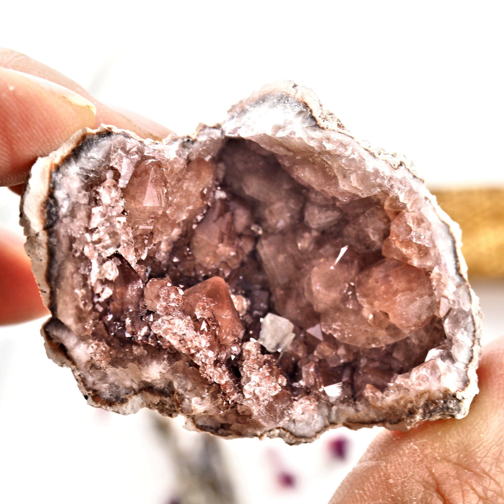 Pretty Pink Amethyst Geode Specimen From Patagonia #4 - Earth Family Crystals