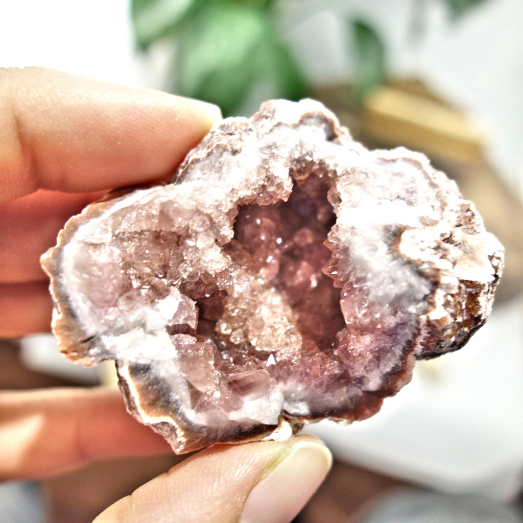 NEW FIND! Extreme Sparkle Pink Amethyst Druzy Geode Cluster From Patagonia - Earth Family Crystals