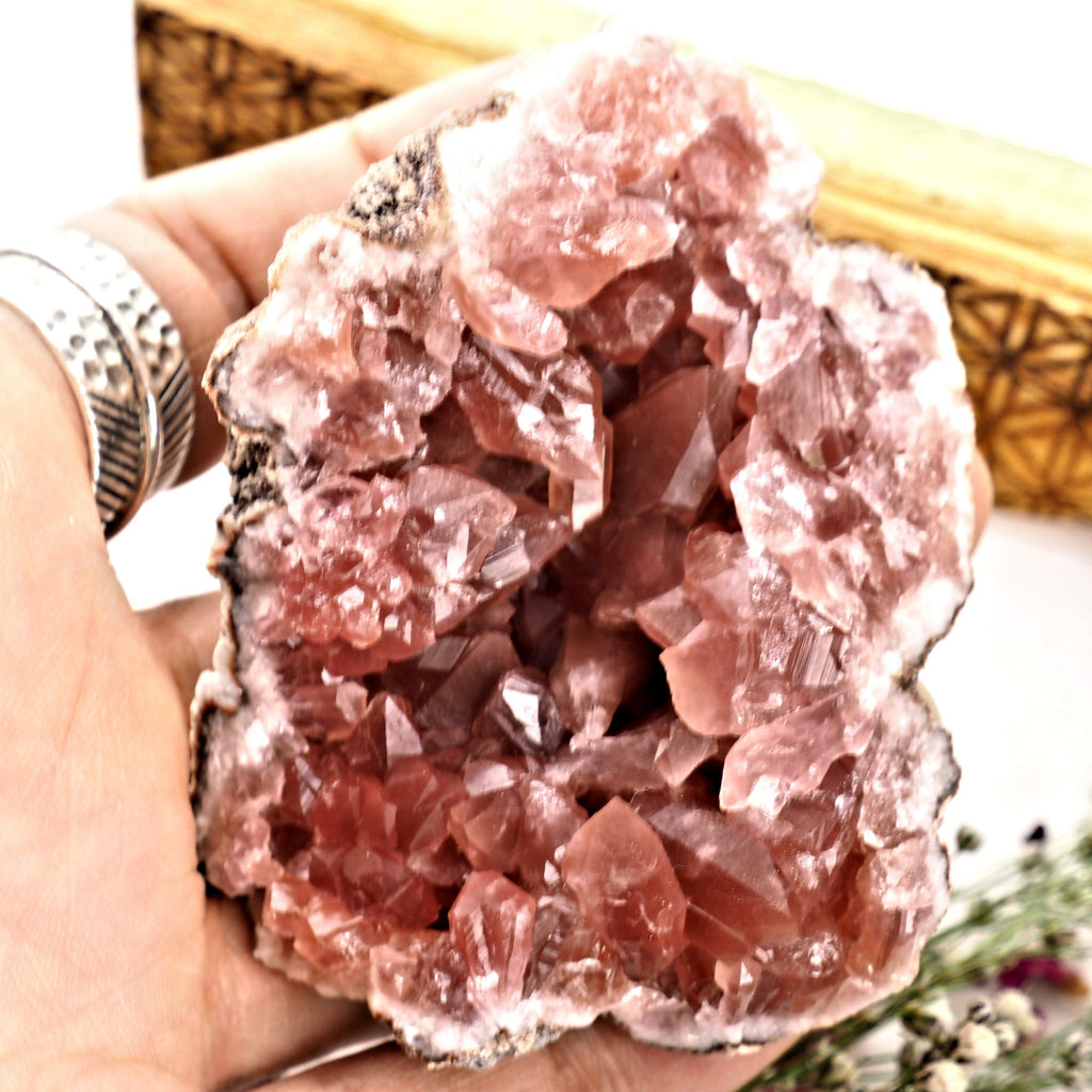 Gorgeous Deep Pink Amethyst Geode Specimen From Patagonia - Earth Family Crystals