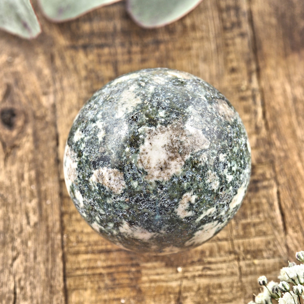 Ancient Preseli Bluestone Medium Sphere Carving From Wales, UK #2 - Earth Family Crystals