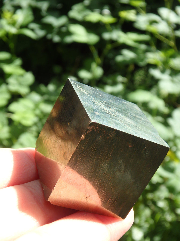 Completely Natural Golden Pyrite Cube Specimen From Spain - Earth Family Crystals