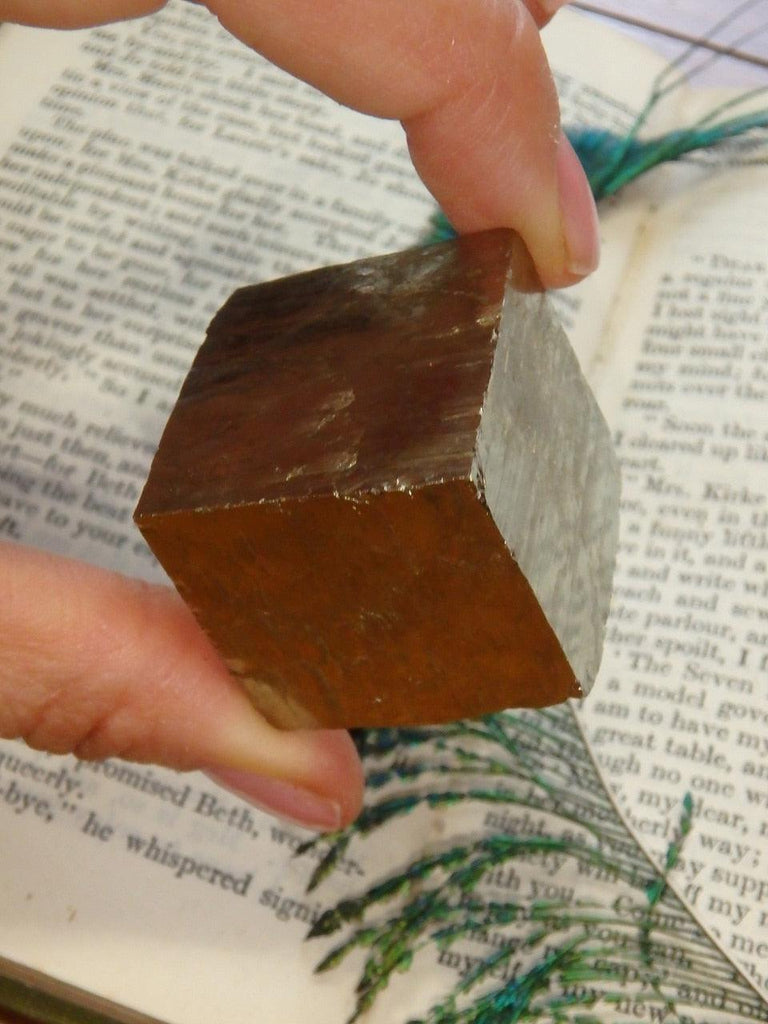 Golden Pyrite Aka Fools Gold Cube From Spain - Earth Family Crystals