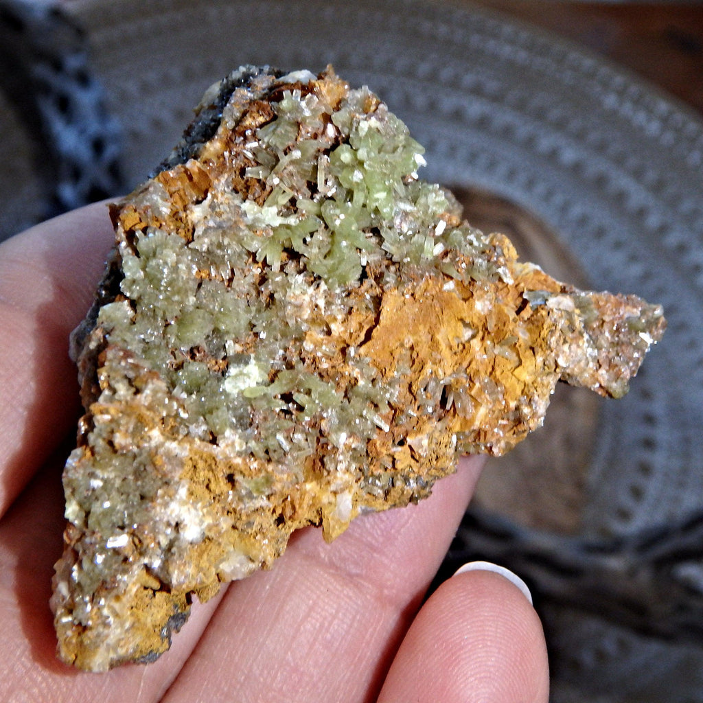 Mystic Voyage Green Druzy Pyromorphite Raw Collectors Specimen - Earth Family Crystals