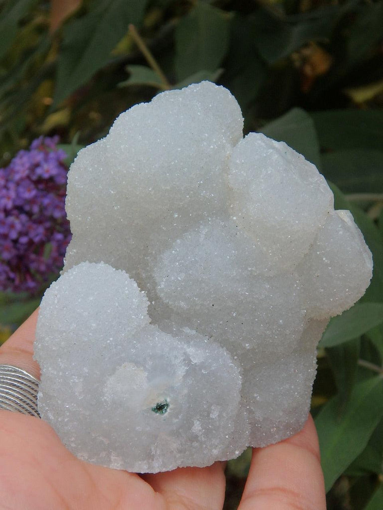 Shimmering White Quartz Druzy Specimen From India - Earth Family Crystals