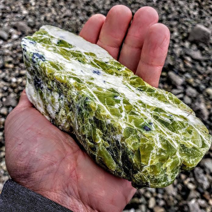 Chunky & Raw Smooth Green Serpentine Specimen From Washington, USA - Earth Family Crystals