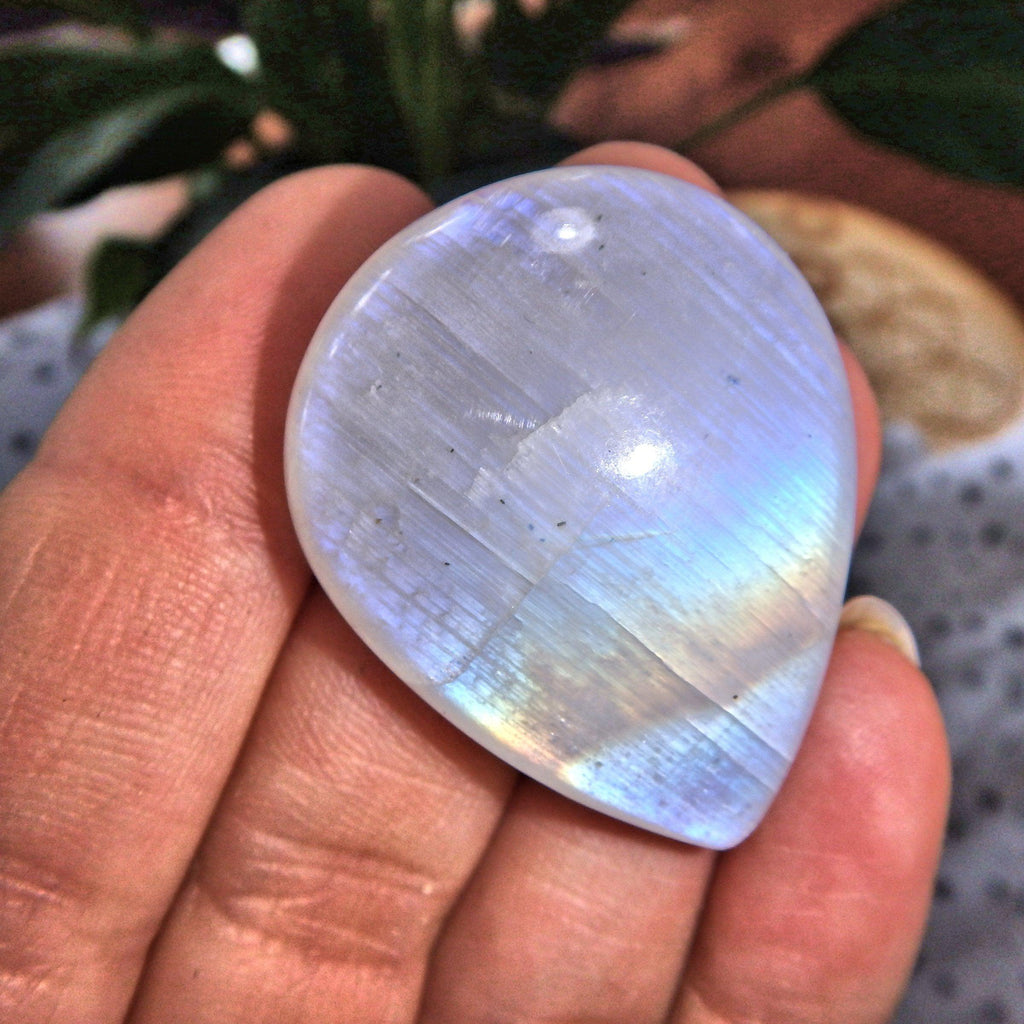 Beautiful Rainbow Moonstone Teardrop Cabochon-Perfect for Crafting - Earth Family Crystals