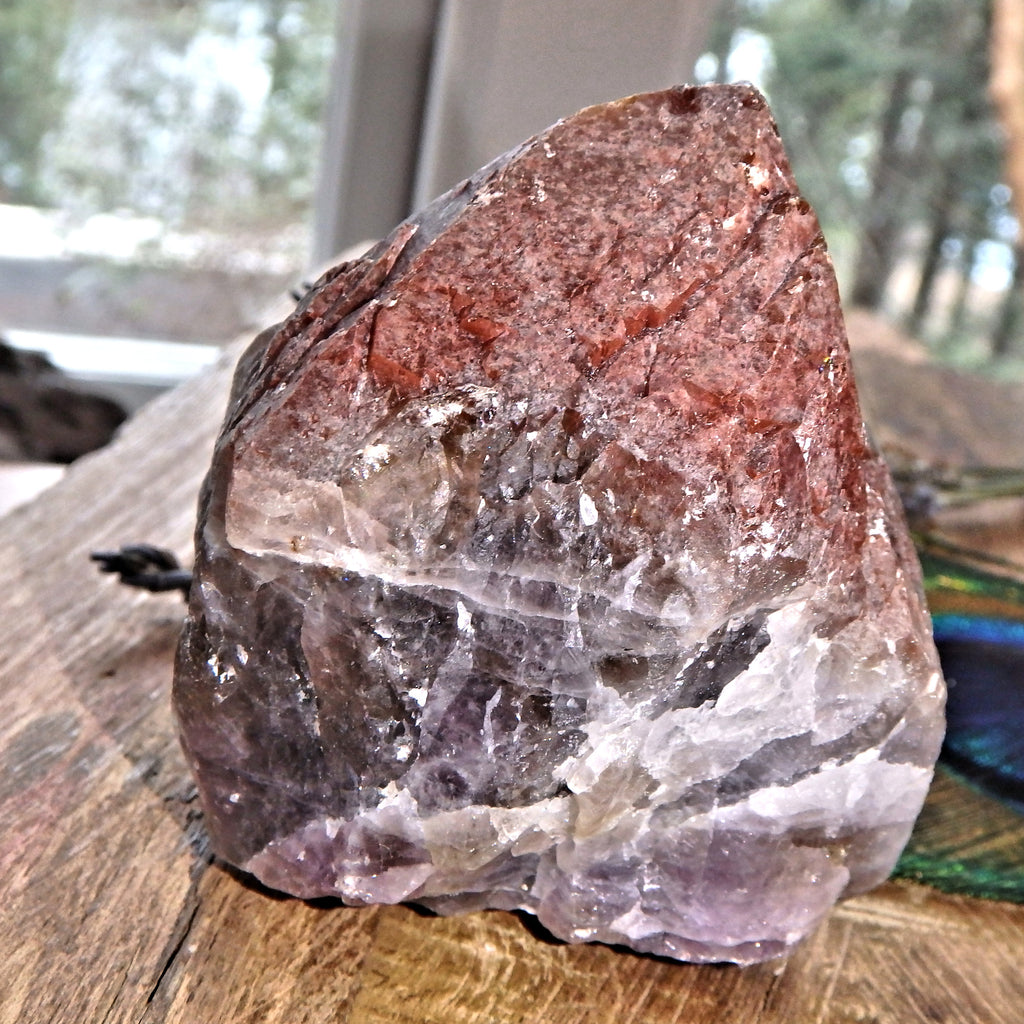 Self Standing Red Amethyst Elestial Point Specimen from Brazil - Earth Family Crystals