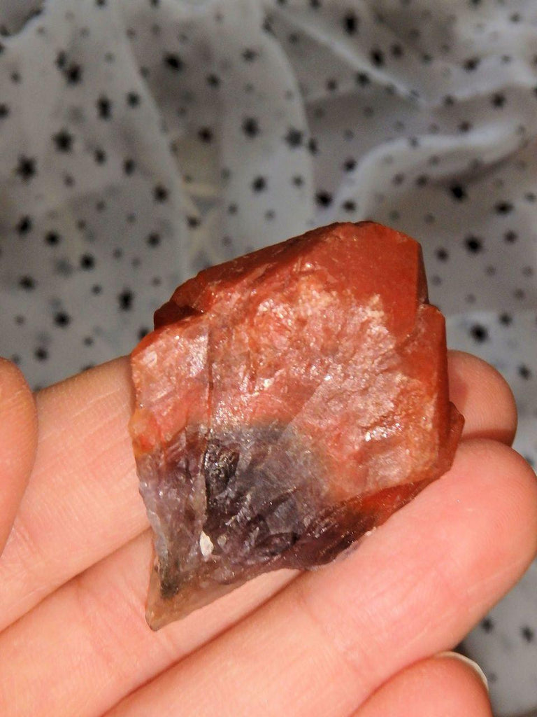 Blood Red Tipped Red Amethyst Hand Held Point - Earth Family Crystals
