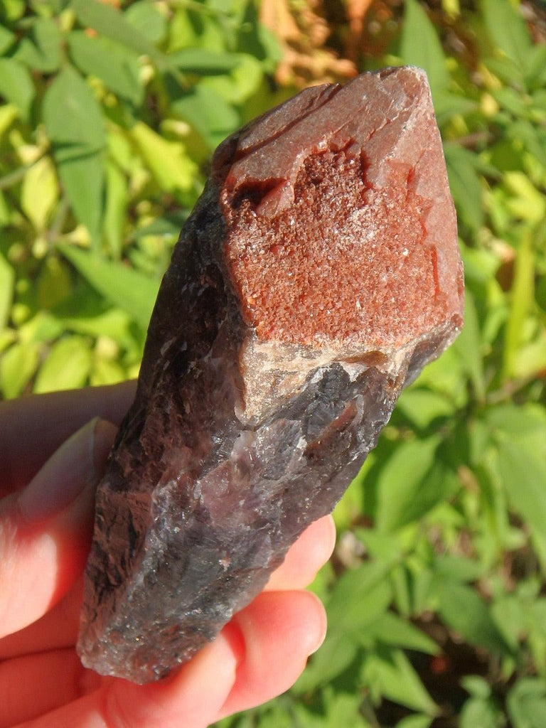 Natural Saturation Red Amethyst Point From Brazil - Earth Family Crystals