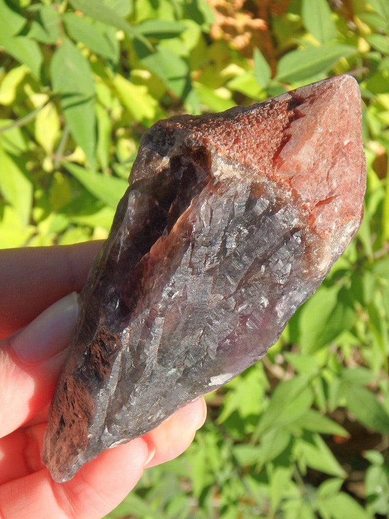 Natural Saturation Red Amethyst Point From Brazil - Earth Family Crystals