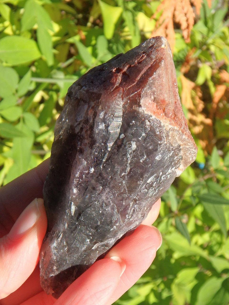 Natural Saturation Red Amethyst Point From Brazil - Earth Family Crystals