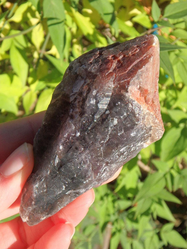 Natural Saturation Red Amethyst Point From Brazil - Earth Family Crystals