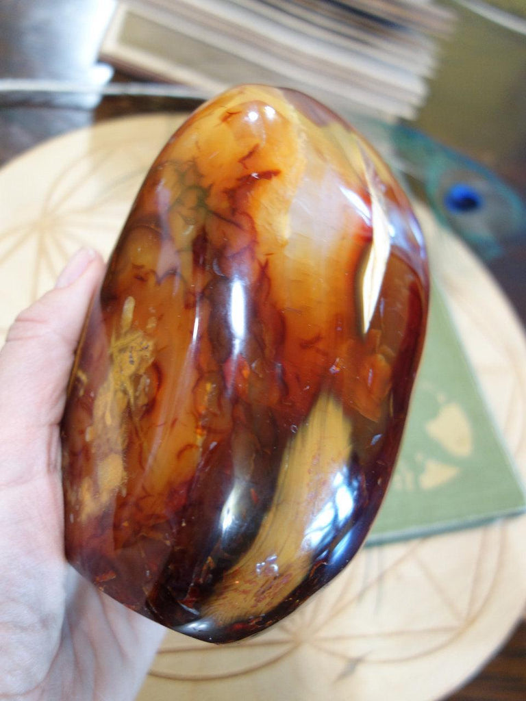 XL Self Standing Fire Orange & Red Carnelian Display Specimen - Earth Family Crystals