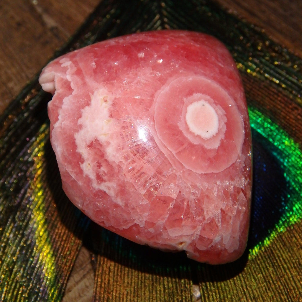 AA Grade Rare Bright Pink Rhodochrosite Partially Polished From Argentina - Earth Family Crystals