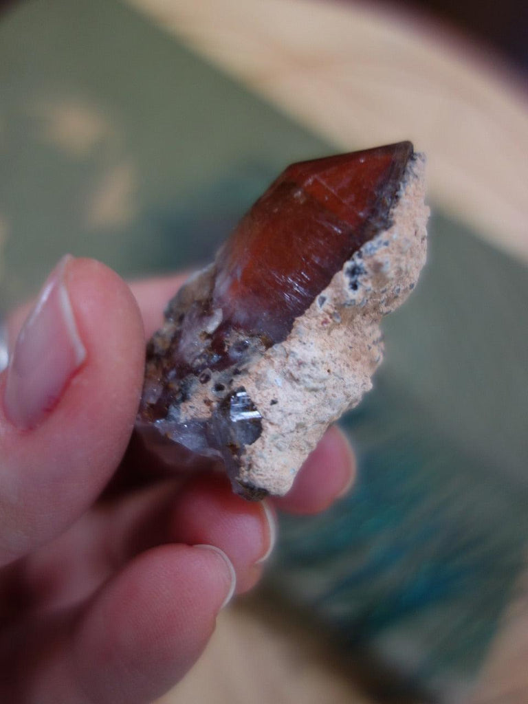 Incredible & Rare Orange River Quartz Druzy Point - Earth Family Crystals