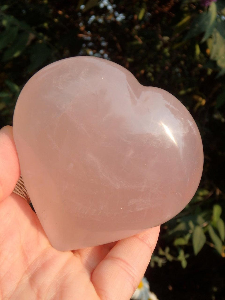 Lovely Pink Bliss Rose Quartz Love Heart - Earth Family Crystals