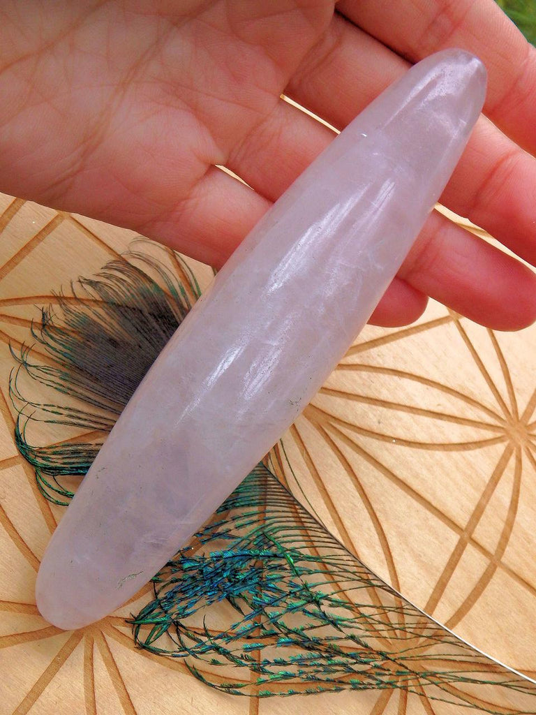 Pretty Shiva Style Rose Quartz Wand Carving - Earth Family Crystals