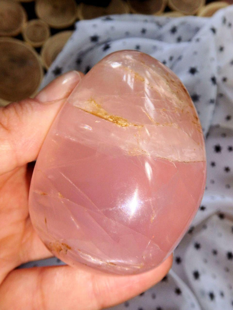 Heart Chakra Healing Sweet Pink Rose Quartz Palm Stone 2 - Earth Family Crystals
