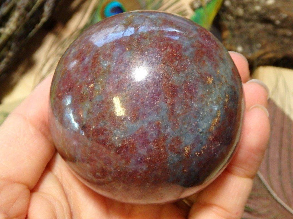 Amazing Ruby Kyanite Gemstone Sphere - Earth Family Crystals