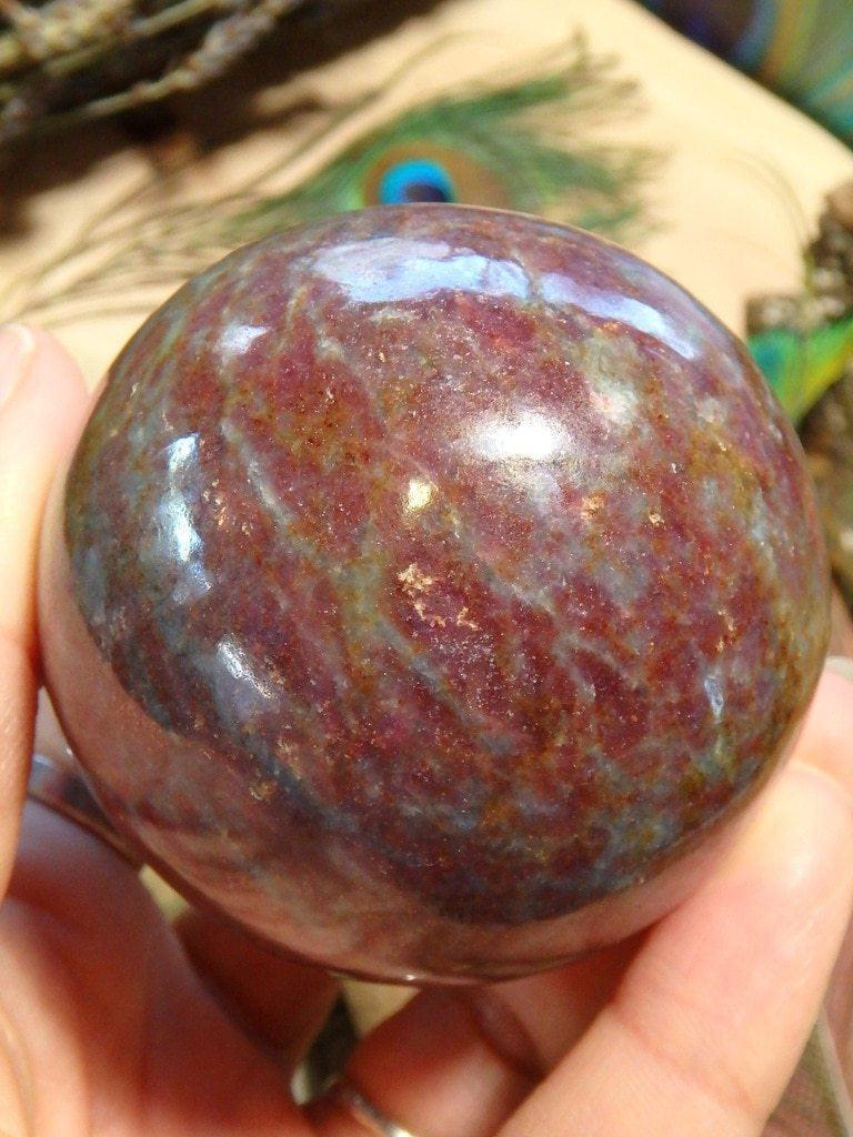 Amazing Ruby Kyanite Gemstone Sphere - Earth Family Crystals