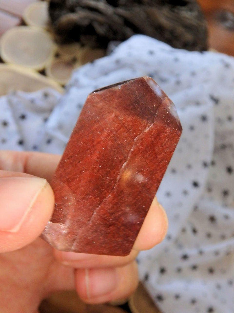 Dense Red Rutilated Quartz Threads Quartz Small Tower *REDUCED - Earth Family Crystals