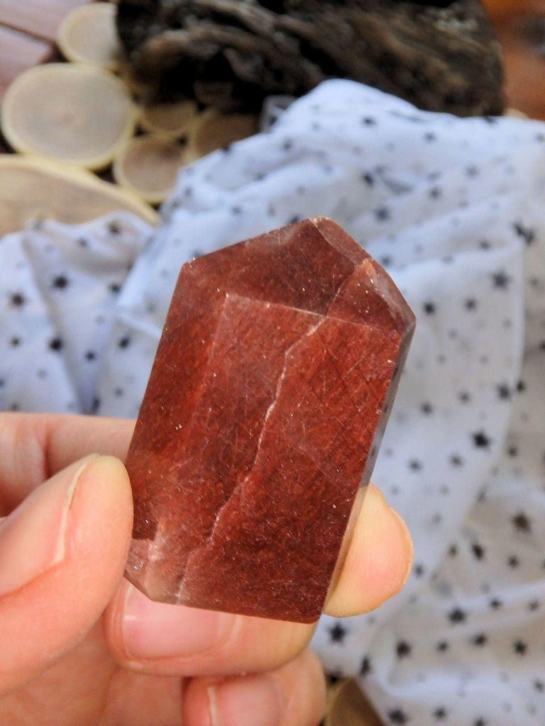 Dense Red Rutilated Quartz Threads Quartz Small Tower *REDUCED - Earth Family Crystals