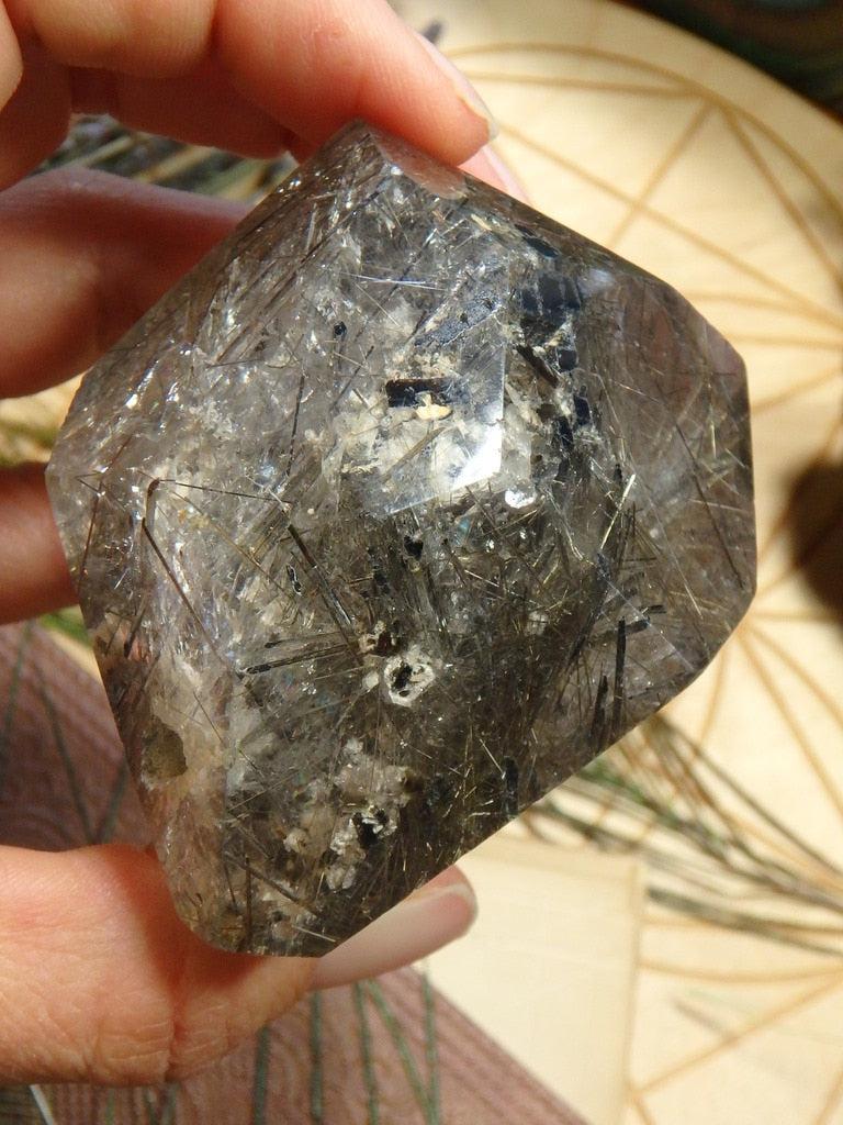 Massive Inclusions Rutilated Quartz Free-Form With Hematite - Earth Family Crystals