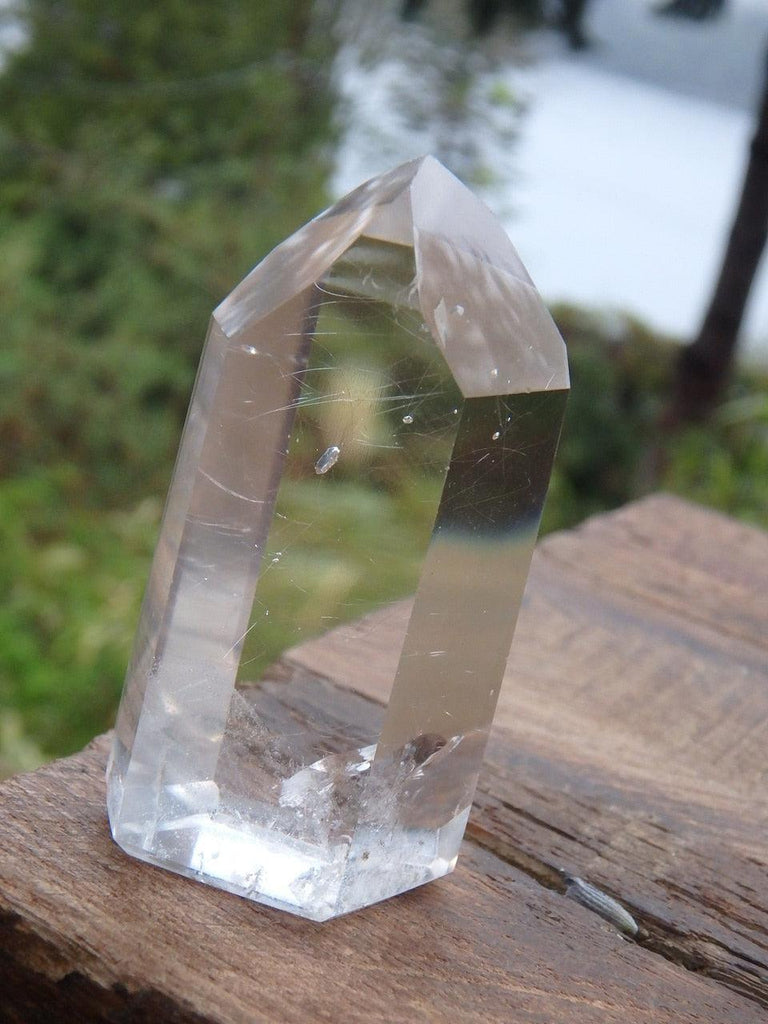 Ice Water Clear Quartz With Fine Rutile Strands - Earth Family Crystals