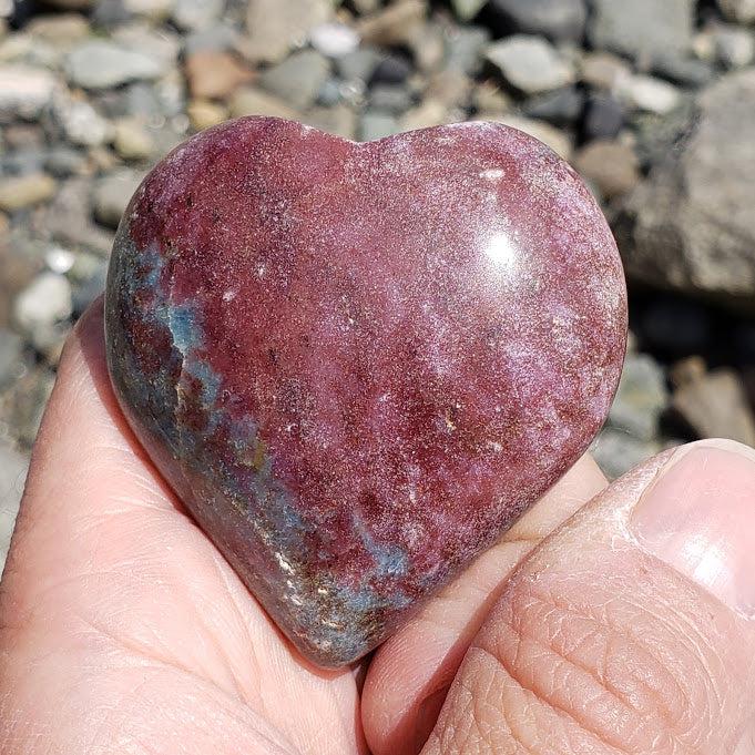 Ruby Kyanite Heart Carving From India - Earth Family Crystals