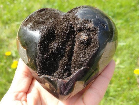 SEPTARIAN DRAGON HEART~ Stone of Grounding & Shielding of the physical, mental, & emotional bodies - Earth Family Crystals