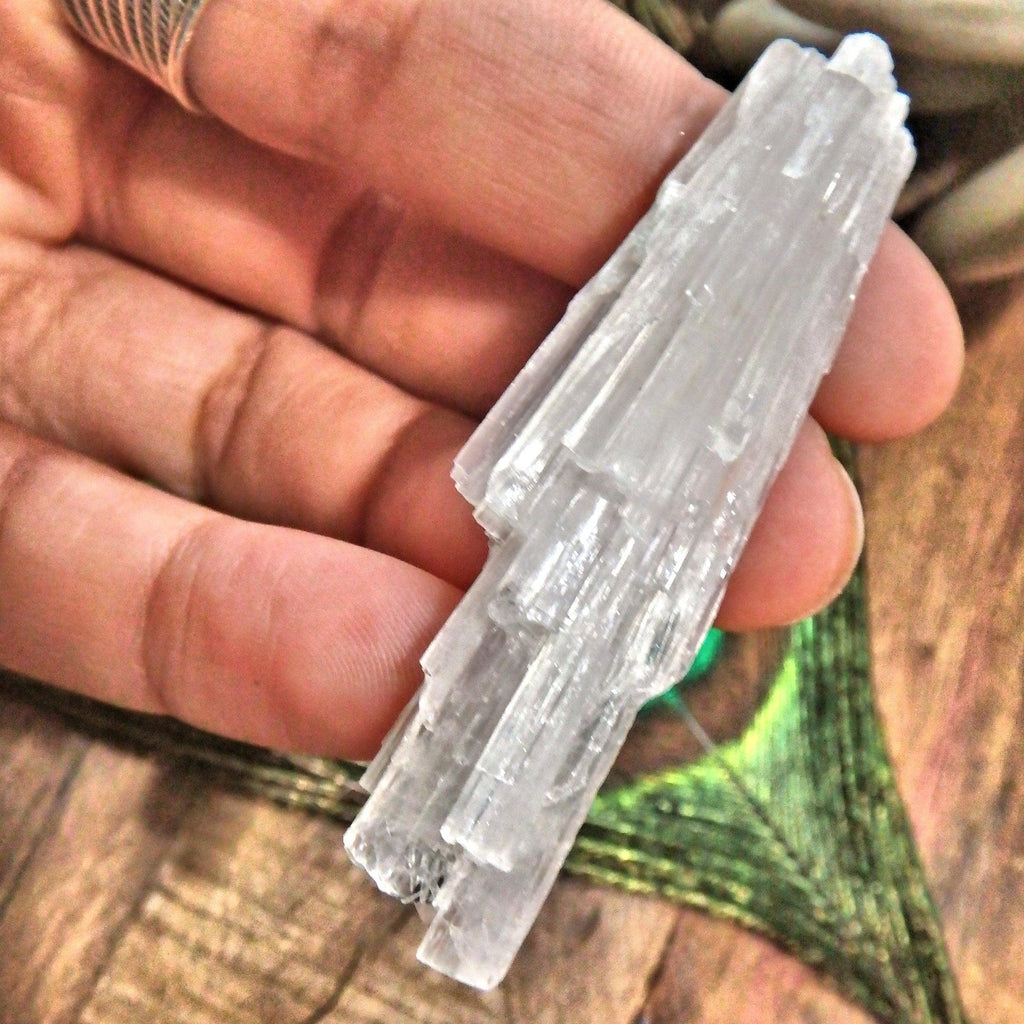 High Sheen Natural Scolecite Point Specimen From India 3 - Earth Family Crystals