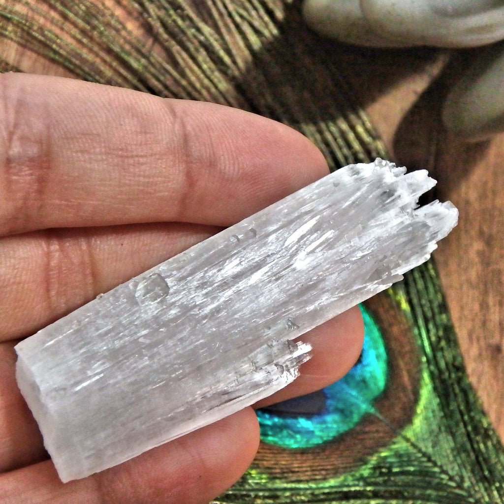 High Sheen Natural Scolecite Point Specimen From India 1 - Earth Family Crystals